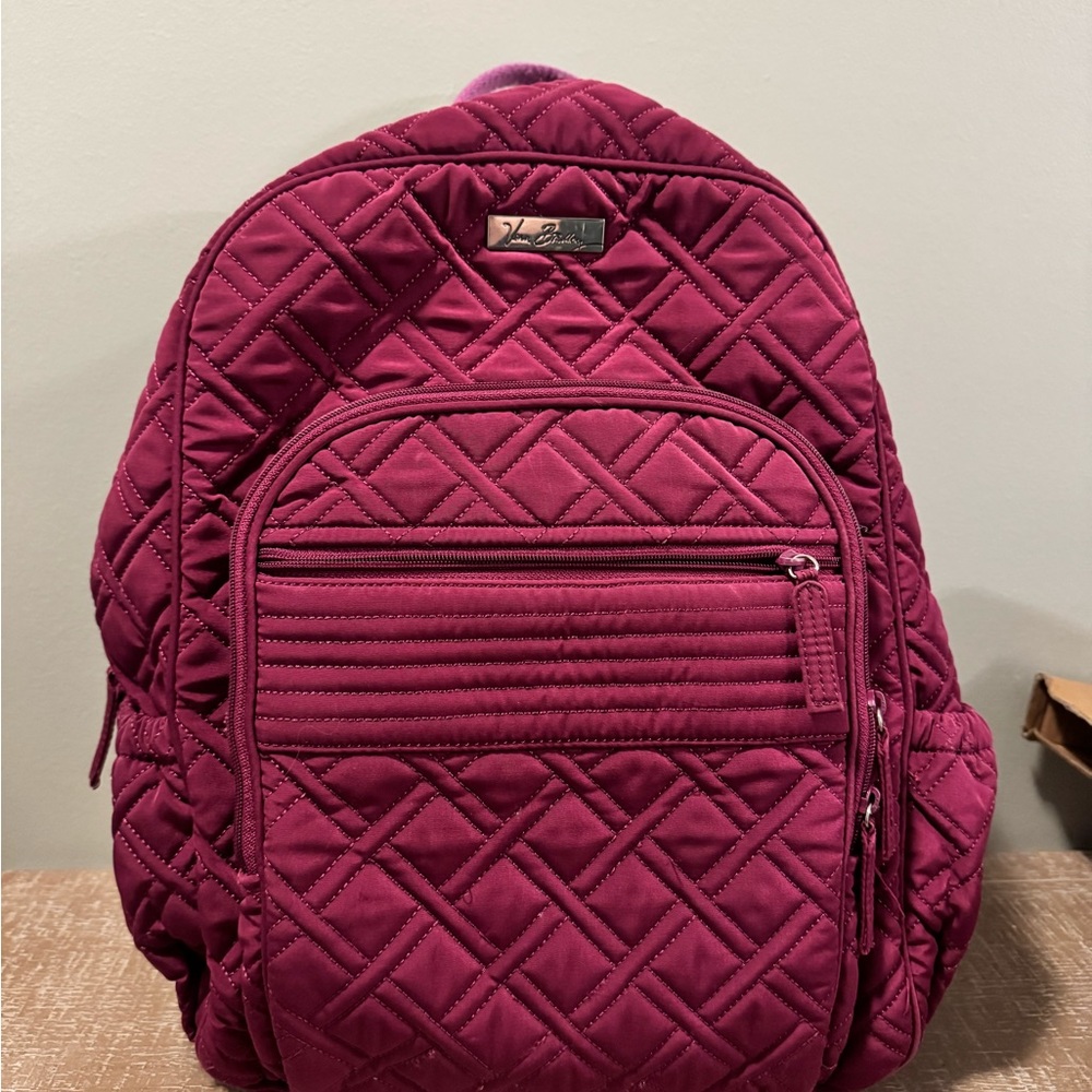 Quilted Burgundy Backpack
